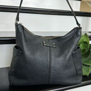 Kate spade genuine leather pebbled shoulder handbag purse